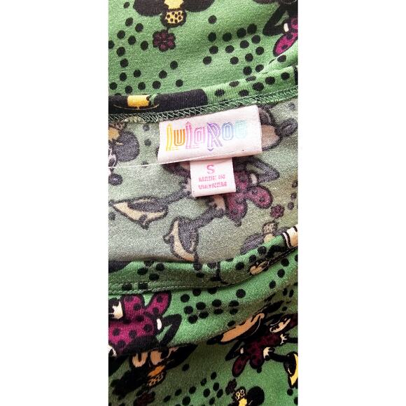 Lularoe Women's Carly Disney Minnie Mouse Print Pullover Midi Dress Size S Green - Picture 4 of 4